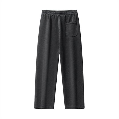 Frayed Enzyme Washed Fleece Sweatpants