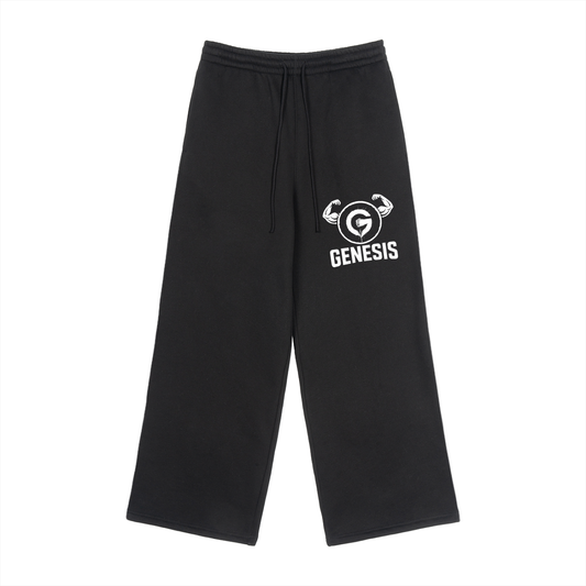 Fleece Drawstring Straight-Leg Sweatpants